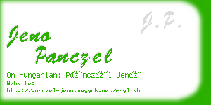 jeno panczel business card